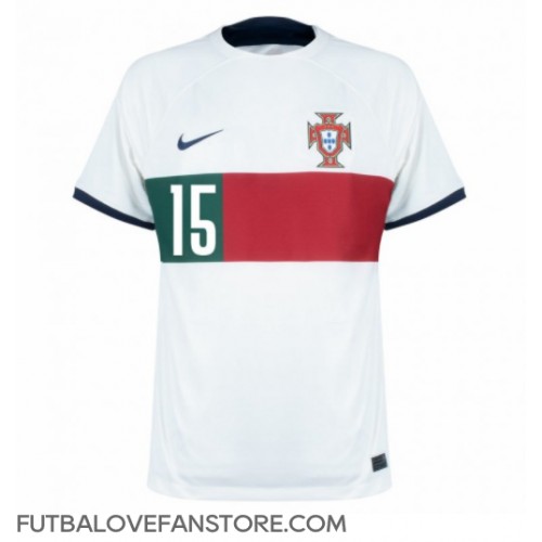 Portugalsko Rafael Leao #15 Vonkajší futbalový dres MS 2022 Krátky Rukáv